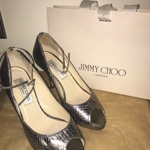 💯% Authentic Jimmy Choo Peep Toe Ankle Pumps